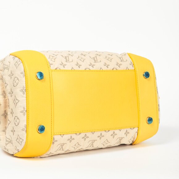 Louis Vuitton SS/12 Squat MM Denim Jaune Handbag - Picture 5 of 15